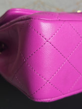 Load image into Gallery viewer, Chanel 21C 2021 Cruise Collection Purple Lambskin Champagne GHW Mini rectangular flap bag
