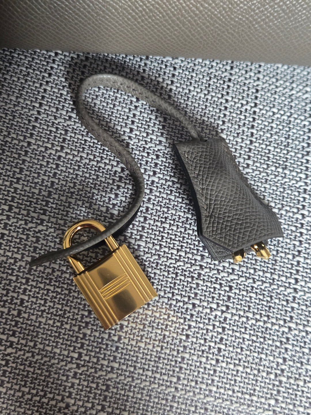 Hermes Birkin 25 Gris Etain Epsom Sellier Leather GHW stamp B 2023