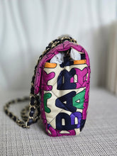 Load image into Gallery viewer, CHANEL 21K Collection 2021 Multicolor Rainbow Quilted Satin Medium Flap Bag LGHW
