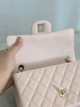 Load image into Gallery viewer, Chanel 23S 2023 Spring/Summer Collection Light Pink Lambskin champagne GHW Mini Rectangular Flap Bag
