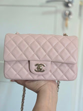 Load image into Gallery viewer, Chanel 23S 2023 Spring/Summer Collection Light Pink Lambskin champagne GHW Mini Rectangular Flap Bag

