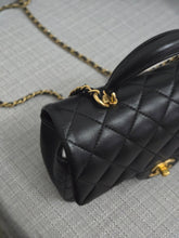 Load image into Gallery viewer, Chanel Black Lambskin GHW Top Handle Mini Rectangular Flap Bag
