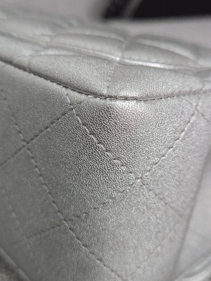 Chanel Series 31 21P 2021 Pre Spring/Summer Collection Iridescent Silver lambskin SHW Square Mini Flap Bag