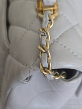 Load image into Gallery viewer, CHANEL 21A light Grey Lambskin Aged GHW Mini Rectangular Flap Bag with Top Handle

