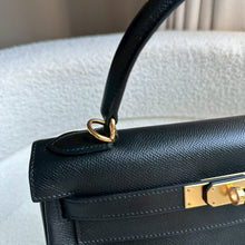 Load image into Gallery viewer, Hermes Black Noir Epsom Leather GHW Kelly 28 stamp N 2010
