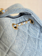 Load image into Gallery viewer, Chanel 25 Size Medium from 25S Collection in Light Denim Aged GHW with detachable pouch
