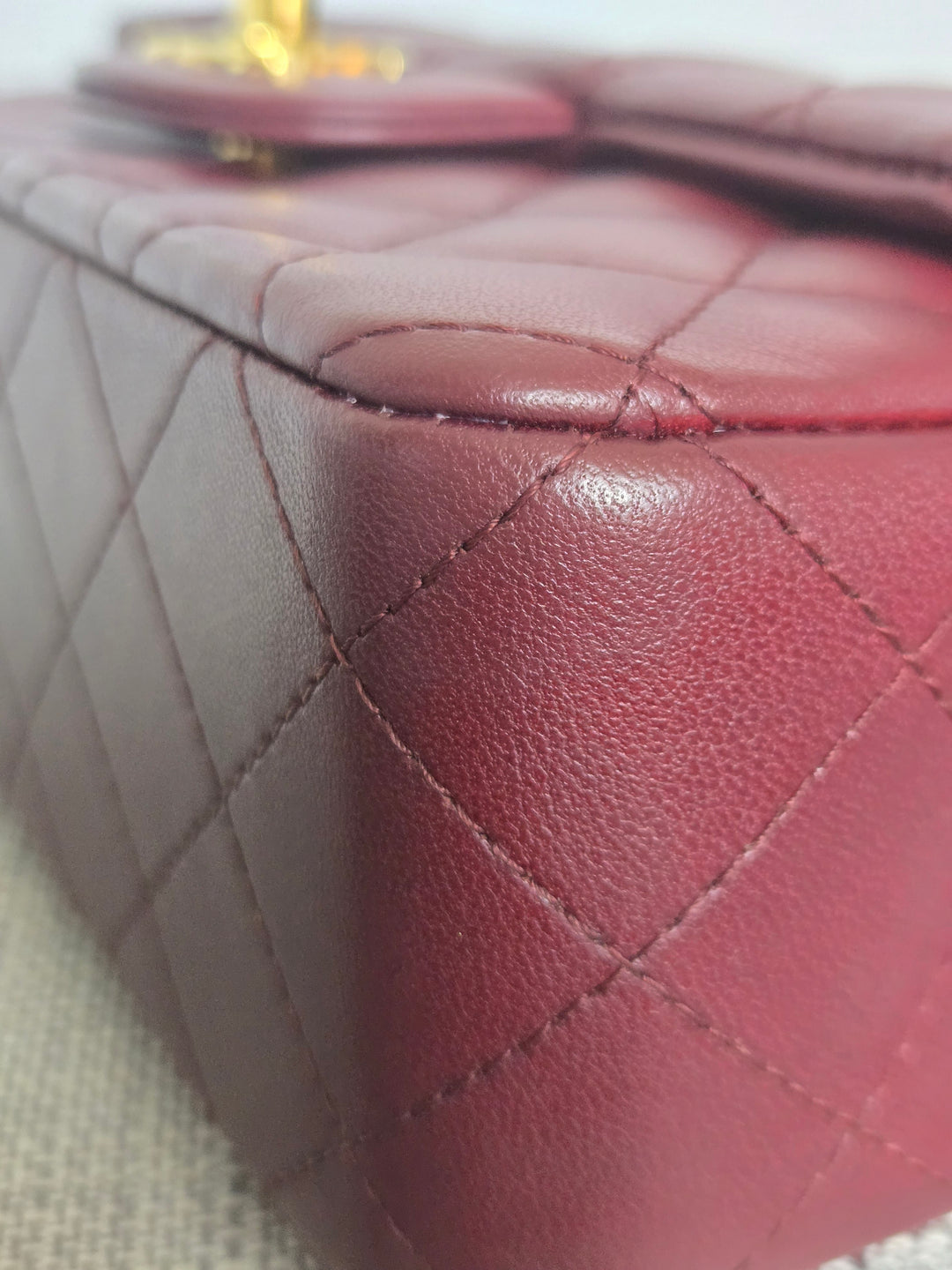 Chanel series 21 2015 15B Collection Burgundy Lambskin GHW Mini Rectangular Flap Bag