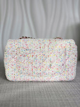 Load image into Gallery viewer, Chanel 25C 2025 Cruise Collection Multi-colored Tweed Champagne GHW Mini rectangular flap bag
