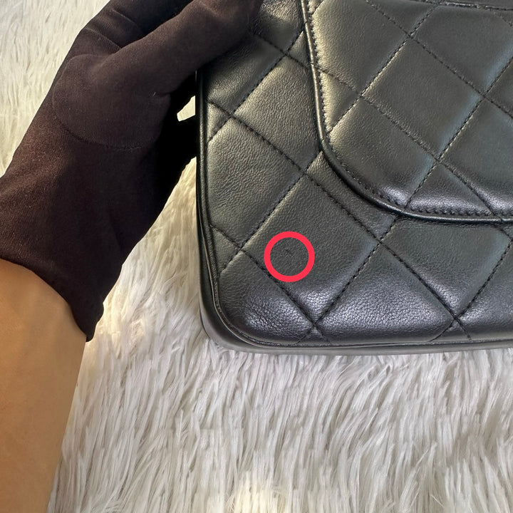 CHANEL Black Lambskin Trendy CC Flap Bag size SMALL with Non detachable Shoulder strap and LGHW 2023