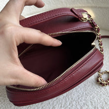 Load image into Gallery viewer, Chanel series 26 Burgundy Calf skin Aged GHW Camera Case bag with top handle
