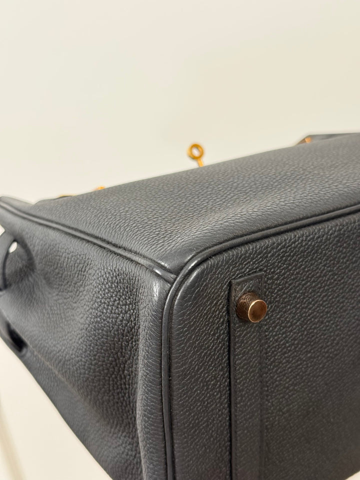 Hermes Noir/Black Togo Leather RGHW Rose gold hardware Birkin 30 Stamp Z 2021