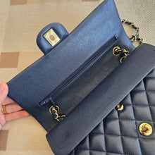 Load image into Gallery viewer, Chanel series 29 20C Navy Caviar Champagne GHW Medium ML Timeless 11.12 Classic Double Flap Bag
