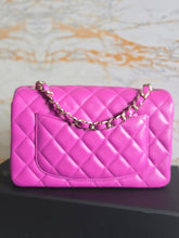 Load image into Gallery viewer, Chanel 21C 2021 Cruise Collection Purple Lambskin Champagne GHW Mini rectangular flap bag
