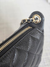 Load image into Gallery viewer, CHANEL new style Clutch/Wallet on Chain WOC in Black caviar LGHW and Burgundy lining 2025
