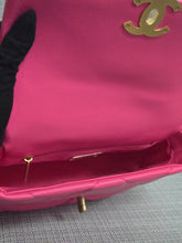 Load image into Gallery viewer, Chanel 19 22K 2022 Fall/Winter Collection Hot Pink Lambskin with Mixed Hardware size Small
