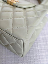 Load image into Gallery viewer, CHANEL Sage Khaki Green Glazed Calfskin Aged GHW Nano Kelly Shopping Bag size Small (19cms)

