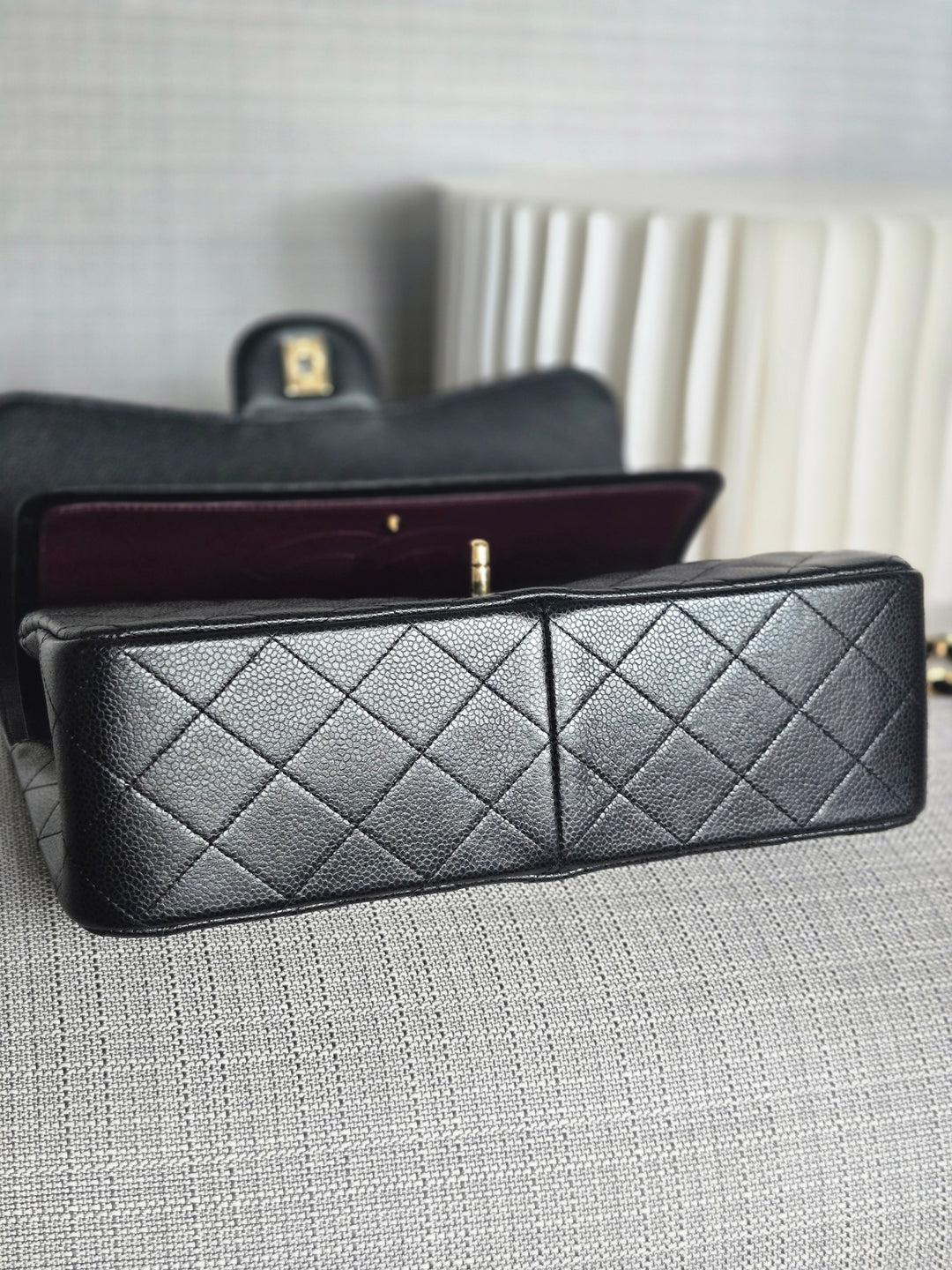 Chanel series 24 Black Caviar GHW Jumbo Timeless Double Flap Bag