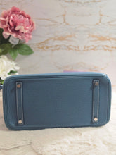 Load image into Gallery viewer, Hermes Birkin 35 Bleu Jean Togo Leather PHW Stamp J in Sq
