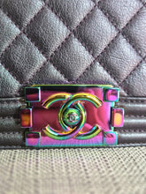 Load image into Gallery viewer, CHANEL series 21 16C Collection Iridescent Purple Calf skin Mermaid rainbow hardware SMALL Le Boy Flap Bag
