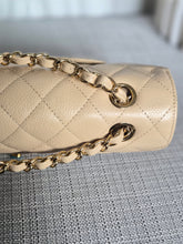 Load image into Gallery viewer, CHANEL series 15 2011/2012 Beige Clair Caviar GHW Medium ML Timeless Classic Double Flap Bag
