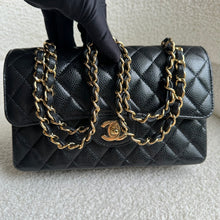 Load image into Gallery viewer, CHANEL Black Caviar GHW Small Timeless Classic Double Flap Bag Microchipped
