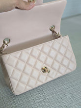 Load image into Gallery viewer, Chanel 23S 2023 Spring/Summer Collection Light Pink Lambskin champagne GHW Mini Rectangular Flap Bag
