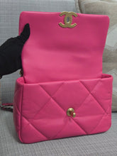 Load image into Gallery viewer, Chanel 19 22K 2022 Fall/Winter Collection Hot Pink Lambskin with Mixed Hardware size Small
