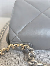 Load image into Gallery viewer, Chanel 19 size Small From 2022 in Dark grey Lambskin Mixed GHW with Silver colourway Flap Bag with Top Handle
