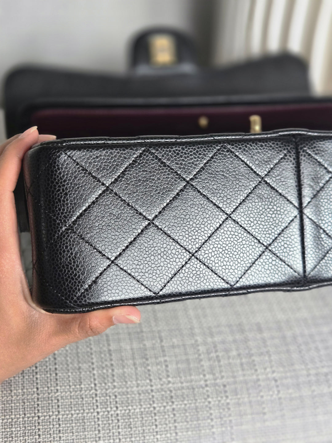 Chanel series 24 Black Caviar GHW Jumbo Timeless Double Flap Bag