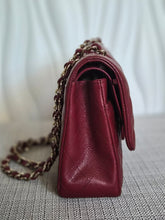 Load image into Gallery viewer, CHANEL 19B collection Series 28 Burgundy Caviar LGHW Medium Timeless Classic Double Flap Bag 11.12
