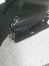 Load image into Gallery viewer, CHANEL Black Lambskin LGHW Mini Rectangular Flap Bag microchipped
