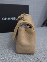 Load image into Gallery viewer, Chanel 22C 2022/2023 Cruise Collection Beige Lambskin Classic Mini Rectangular Flap Bag with Champagne GHW
