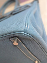 Load image into Gallery viewer, Hermes Birkin 35 Bleu Jean Togo Leather PHW Stamp J in Sq
