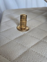 Load image into Gallery viewer, CHANEL 21S Series 31 White Caviar Aged GHW Top Handle Mini Rectangular Flap Bag
