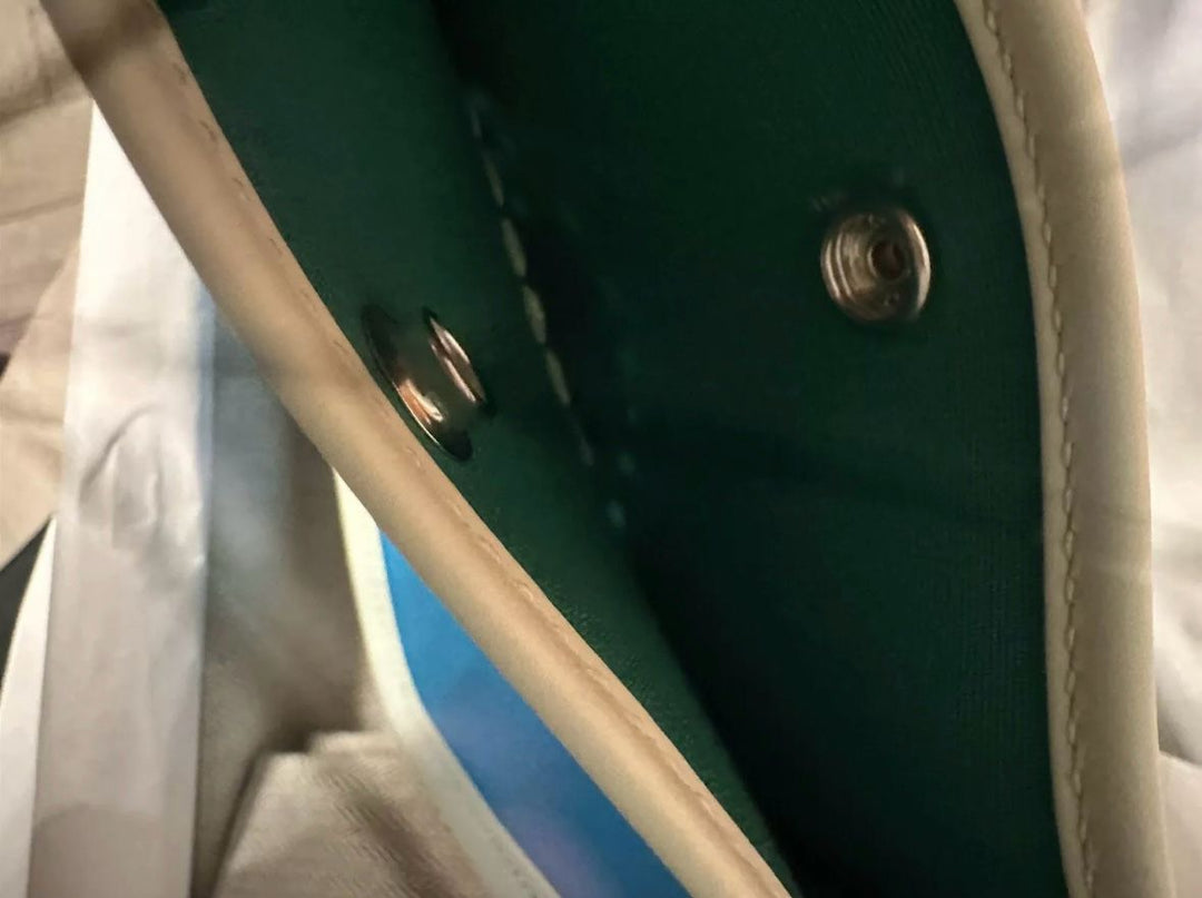 Hermes Mini Evelyn 2024 W Stamp Blue Azteque / Vert Fizz / Mint Toile / Swift Neo