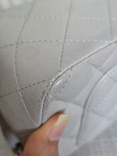 Load image into Gallery viewer, CHANEL 21A light Grey Lambskin Aged GHW Mini Rectangular Flap Bag with Top Handle
