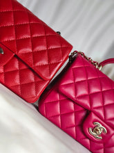 Load image into Gallery viewer, CHANEL series 21 Red lipstick caviar Ruthenium Hardware Mini Rectangular Flap Bag 2015 15B collection
