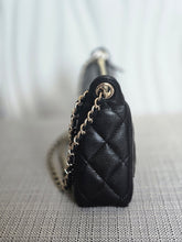 Load image into Gallery viewer, CHANEL new style Clutch/Wallet on Chain WOC in Black caviar LGHW and Burgundy lining 2025
