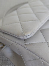 Load image into Gallery viewer, CHANEL 21A light Grey Lambskin Aged GHW Mini Rectangular Flap Bag with Top Handle
