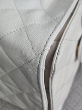 Load image into Gallery viewer, Chanel 25 White Caviar Aged GHW Hobo Bag size Medium with Detachable Pouch
