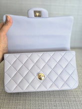 Load image into Gallery viewer, Chanel Light Purple/Lavender Lambskin Aged GHW Mini Rectangular Flap Bag with Top Handle
