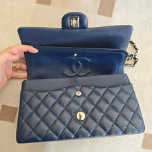 Load image into Gallery viewer, Chanel series 29 20C Navy Caviar Champagne GHW Medium ML Timeless 11.12 Classic Double Flap Bag
