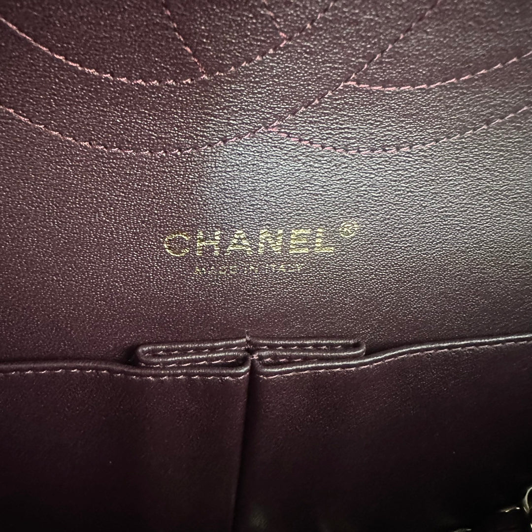 CHANEL series 16 Burgundy Lambskin LGHW Jumbo Timeless Classic Double Flap Bag 2012