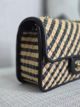 Load image into Gallery viewer, Chanel series 31 21P 2021 Pre spring/summer collection Raffia Black/Beige Mini Rectangular Flap Bag
