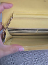 Load image into Gallery viewer, Chanel series 30 2020 Yellow Caviar LGHW Classic Wallet on chain (WOC)
