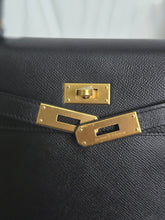 Load image into Gallery viewer, Hermes Noir/Black Epsom Leather GHW Kelly 28 stamp N 2010
