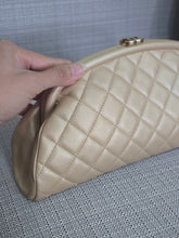 Load image into Gallery viewer, Chanel Series 16 2012 Pearly Gold Lambskin with GHW Classic Clutch
