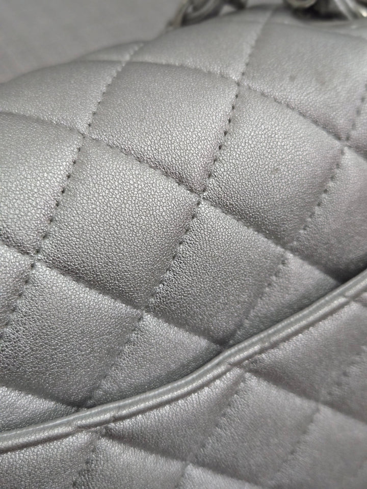 Chanel Series 31 21P 2021 Pre Spring/Summer Collection Iridescent Silver lambskin SHW Square Mini Flap Bag