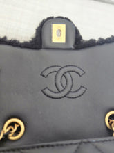 Load image into Gallery viewer, Chanel 24K 2024 Collection Black Teddy Shearling Black Lambskin Mini Rectangular Flap Bag
