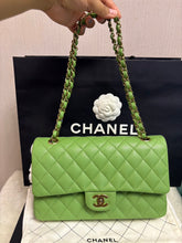 Load image into Gallery viewer, CHANEL 23C 2023 Apple Green caviar LGHW Medium Timeless Classic Double Flap Bag
